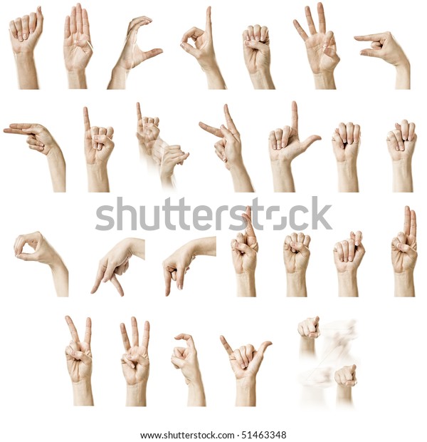 Finger Spelling Alphabet American Sign Language Stock Photo (Edit Now ...