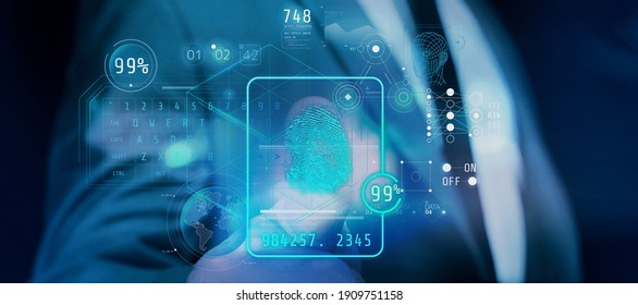 Fingerprint identification interface in augmented reality.