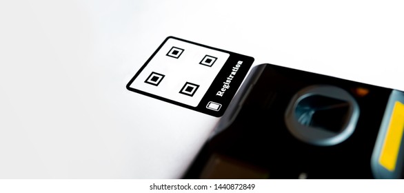 Fingerprint identification people and Qr code for registration.