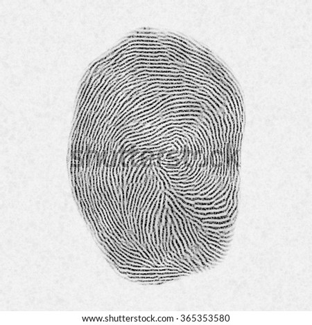 fingerprint pattern blur isolated on white
