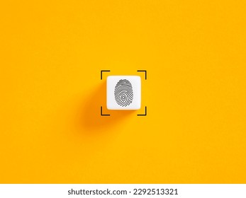 Fingerprint scan push button. Encryption and access control system for identity verification or electronic signing. Biometric authentication technology. - Powered by Shutterstock - Get 15% off with code: PIKWIZARD15
