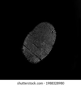 The fingerprint trace secured by the police at the scene.