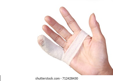 Fingers Injured Bandage Because Accident Isolated Stock Photo 712428430 |  Shutterstock