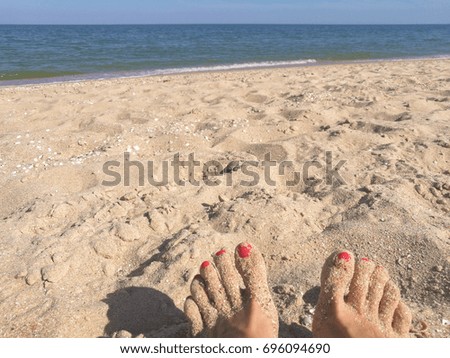 Fingers on the beach
