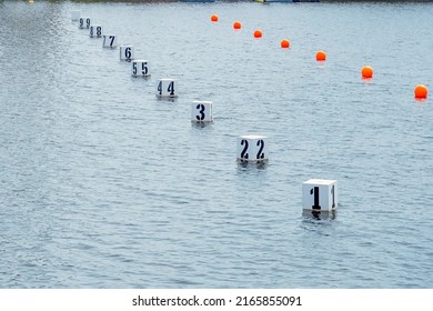 Finish line at the canoe and kayak competition - Powered by Shutterstock