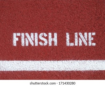 Finish Line - Sign On The Running Track