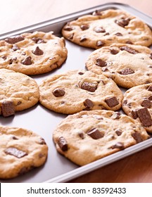 finished cookies right out of the oven - Shutterstock ID 83592433