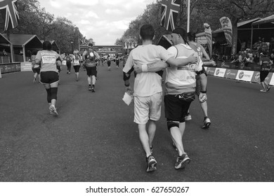 Finishing Line At The London Marathon 2017