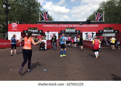 Finishing Line At The London Marathon 2017