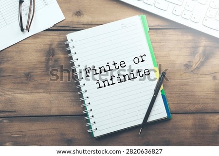 Finite or infinite text on torn paper
