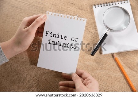 Finite or infinite text on torn paper