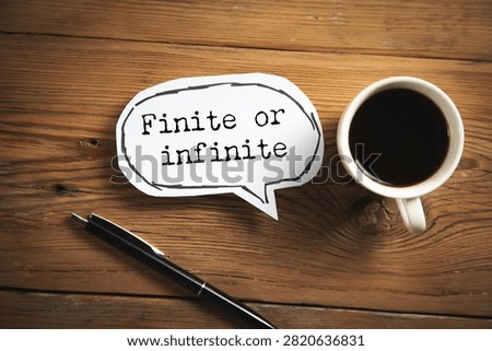 Finite or infinite text on torn paper