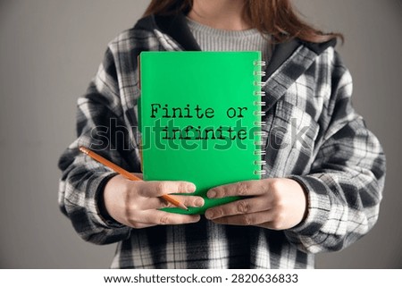 Finite or infinite text on torn paper