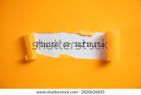 Finite or infinite text on torn paper