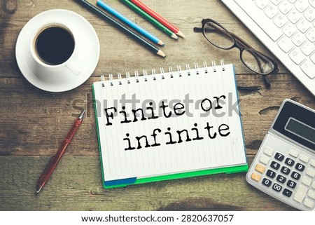 Finite or infinite text on torn paper
