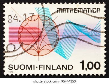 FINLAND - CIRCA 1978: A Stamp Printed In The Finland Shows Function Theory And Rhythmical Lines, International Congress Of Mathematicians, Helsinki, Circa 1978