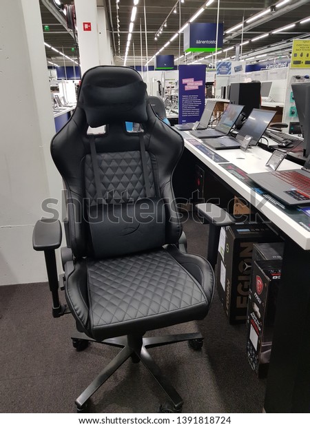 Finland, Imatra 09,02,2019 Computer chair on sale\
in the store
