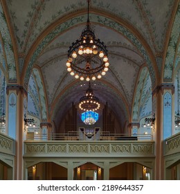 Finland, Joensuu - July 23, 2022. Lutheran Church In Finnish Joensuu Town: Interior.