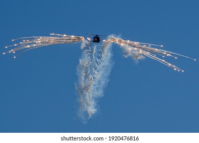 Finnish Army Nh90 Helicopters Flares