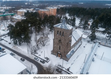 Finnish Lutheran Kyakisalmi Church in Priozersk - Karelia, Russia - February 15, 2022