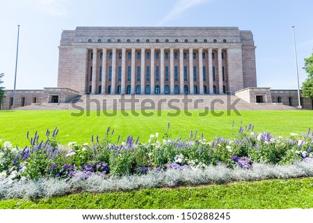 Finnish Parliament House in Helsinki