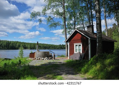 Finnish Sauna And Outdoor Hot Tub