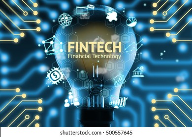 Fintech Concept: Innovative Financial Services / New Technology in Finance  – Illustration Stock Vector - Illustration of icons, technology: 122575982