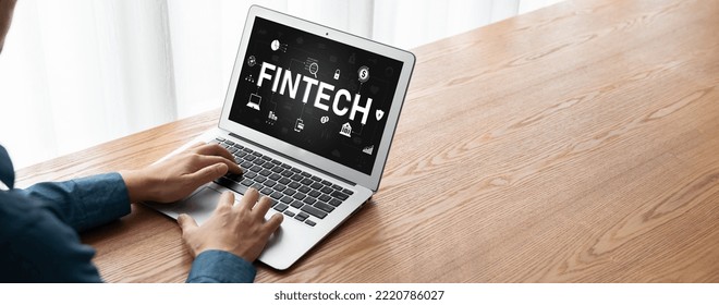 Fintech financial technology software for modish business to analyze marketing strategy