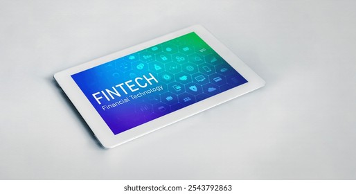 Fintech financial technology software for modish business to analyze marketing strategy