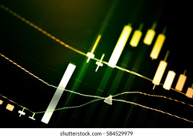 Fintech Investment Financial Internet Technology Concept. Currencies trading via digital info with stock market graph background. Blockchain, Financial Internet Technology as a new trend marketing.