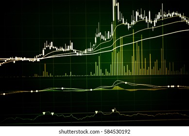 Fintech Investment Financial Internet Technology Concept. Currencies trading via digital info with stock market graph background. Blockchain, Financial Internet Technology as a new trend marketing.
