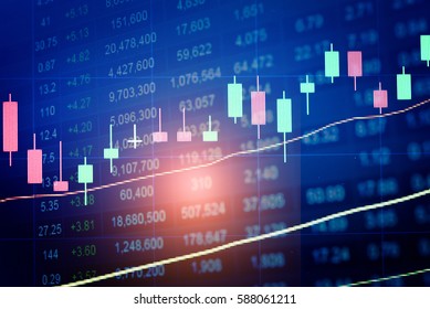 Fintech Investment Financial Internet Technology Concept. Currencies trading via digital info with stock market graph background. Blockchain, Financial Internet Technology as a new trend marketing.