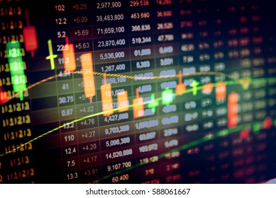 Fintech Investment Financial Internet Technology Concept. Currencies trading via digital info with stock market graph background. Blockchain, Financial Internet Technology as a new trend marketing.