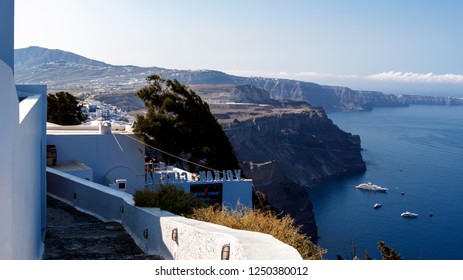 Fira Imerovigli Santorini Greece August 28 2018 Vulkan Cinema