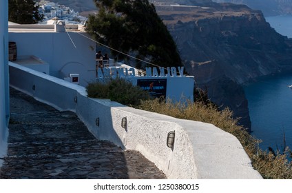 Fira Imerovigli Santorini Greece August 28 2018 Vulkan Cinema