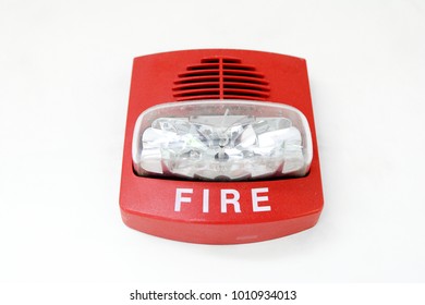 Fire Alarm. Strobe Light To Alert In Case Of Fire.