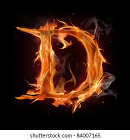 Fire Alphabet Letter 