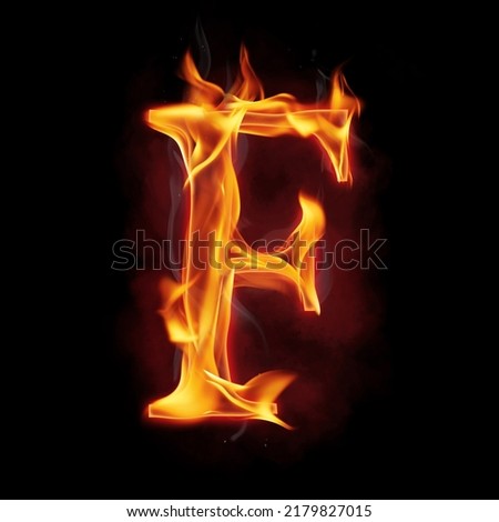 Fire alphabet letter 