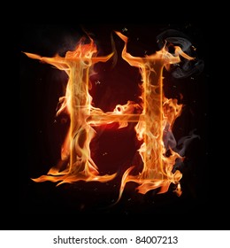 Fire Alphabet Letter 