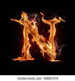 Fire Alphabet Letter 