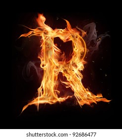 Fire Alphabet Letter 