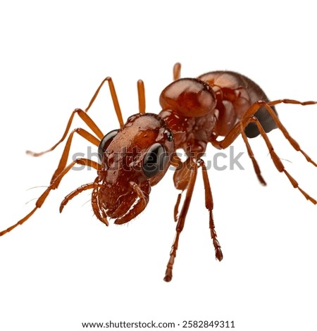 Fire ants are aggressive, reddish-brown insects known for their painful stings. They build large mounds and form colonies, often causing harm to humans and animals alike.