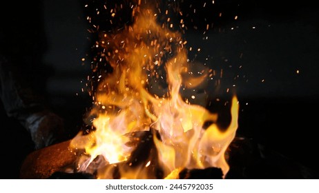 Fire in the blacksmith's forge, close-up of hands - Powered by Shutterstock - Get 15% off with code: PIKWIZARD15