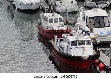 Fire Boats Docked In Thea Foss Waterway, Tacoma WA