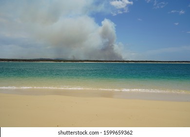 Fire Burning On Fraser Island During The Biggest Fire Event In Australia