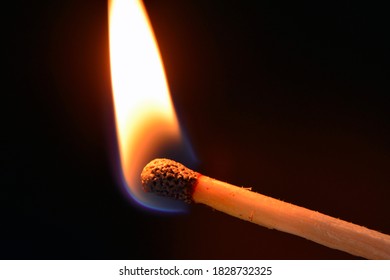 Fire Burns In Wooden Phosphorus