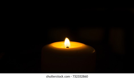 Fire Candle On Dark Black Background Stock Photo 732332860 | Shutterstock