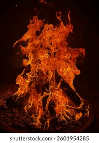 fire dance in the backyard