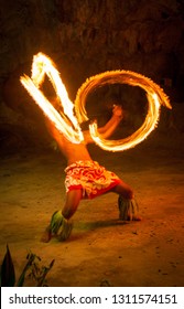 Fire Dance In Tonga, South Pacific