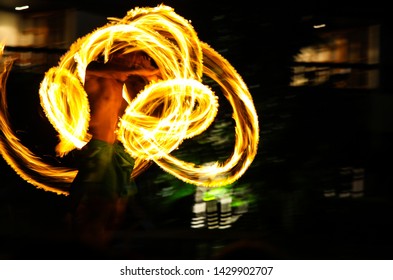 Fire Dancer In Fiji, Coral Coast 